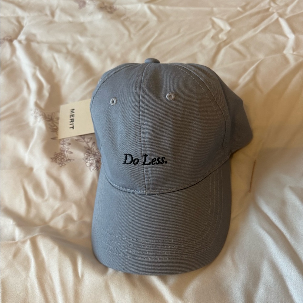 MERIT | ‘Do Less.' Embroidered Baseball Cap NWT